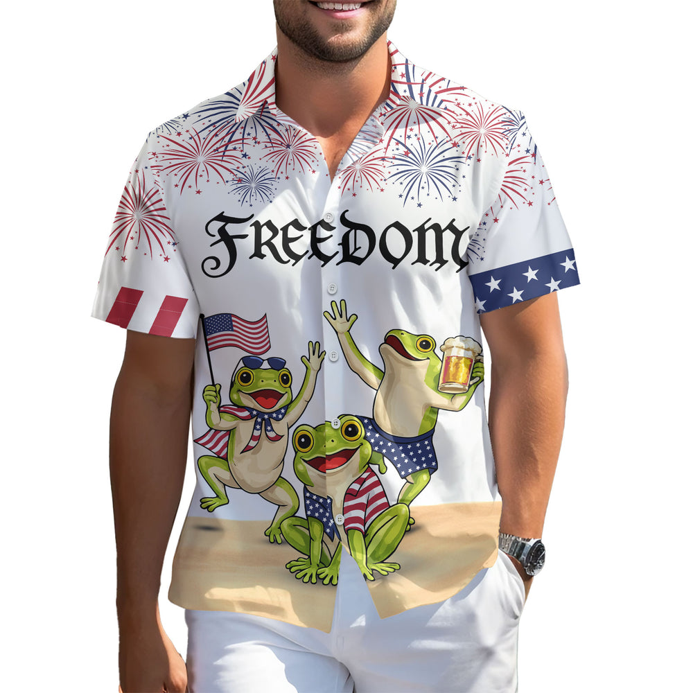 Funny Frog Hawaiian Shirt – Short Sleeve Button-Down