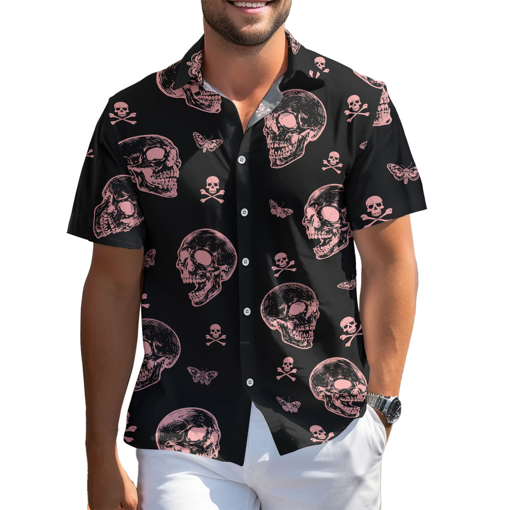 Skeleton Skull Hawaiian Shirt – Short Sleeve Button-Down
