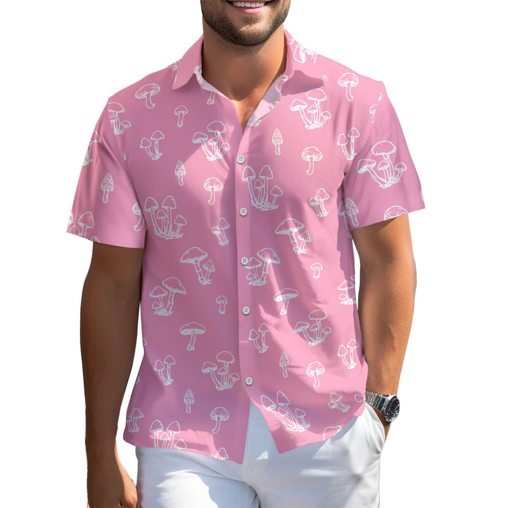 Funny Mushroom Hawaiian Shirt – Short Sleeve Button-Down